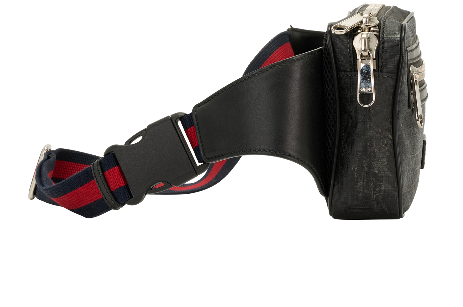 GG Belt Bag, &pound;450, Handbags, Black, Canvas, Side view